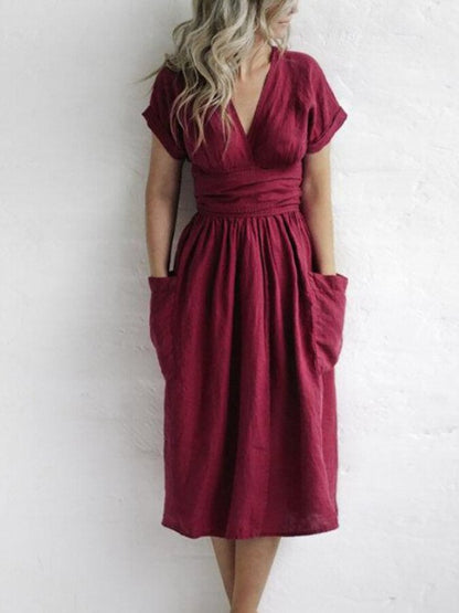 Robe Été Femme en Lin Léger et Élégante