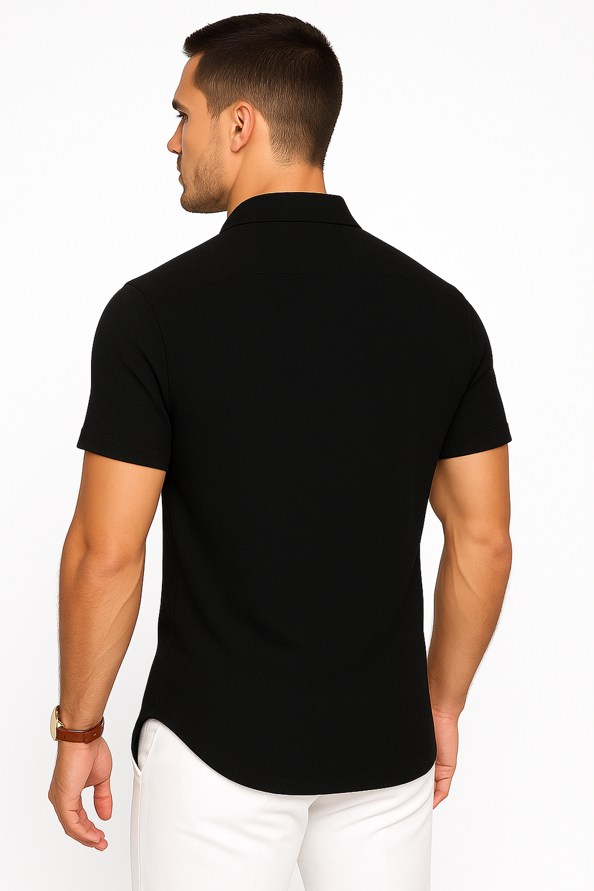 Chemise Homme Manches Courtes Style Classique Moderne