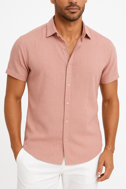 Chemise Homme Manches Courtes Style Classique Moderne
