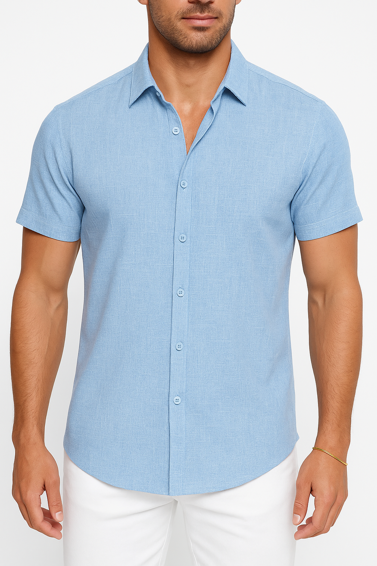 Chemise Homme Manches Courtes Style Classique Moderne