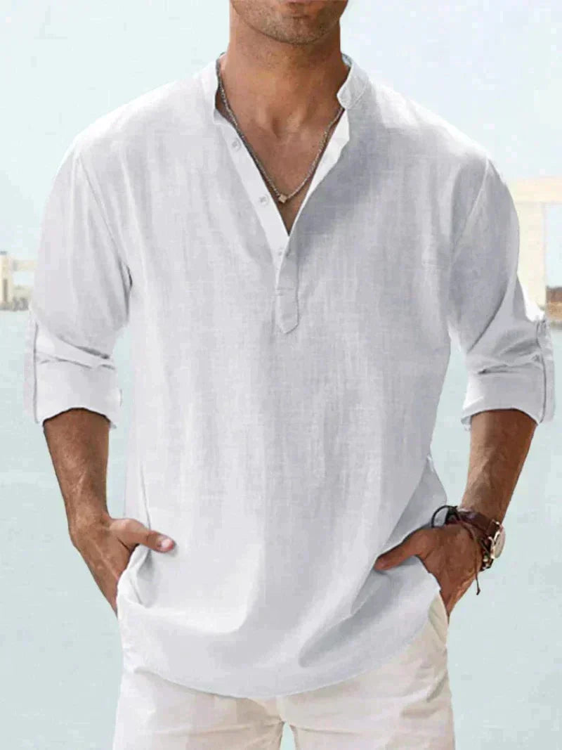 Chemise Homme Été Légère et Respirante Noire