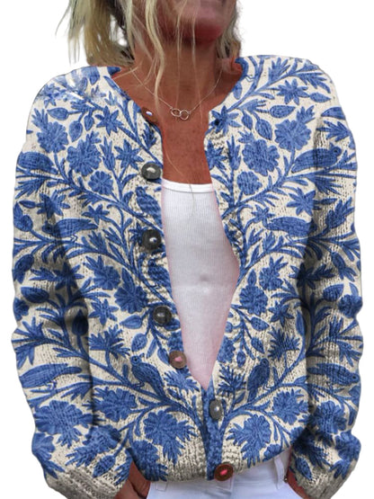 Cardigan Femme Élégant à Fleur - PanierRoyale