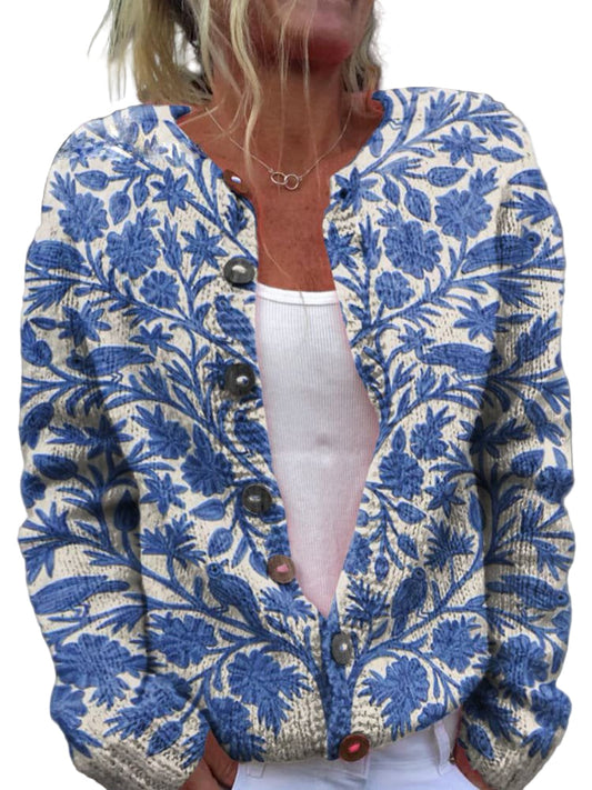 Cardigan Femme Élégant à Fleur - PanierRoyale