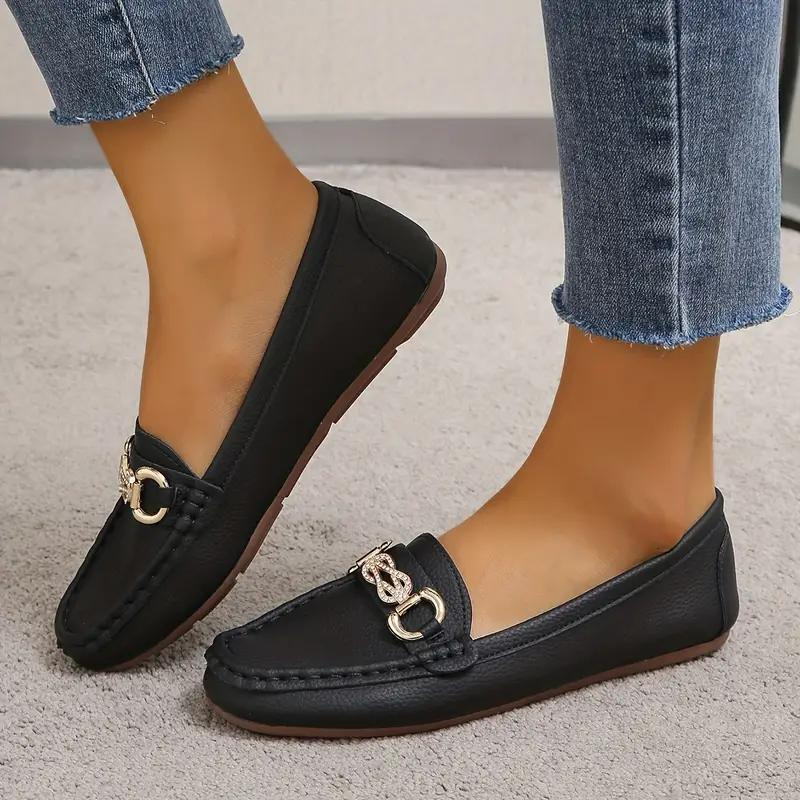 Mocassins Femmes Cuir Noir Chic - PanierRoyale