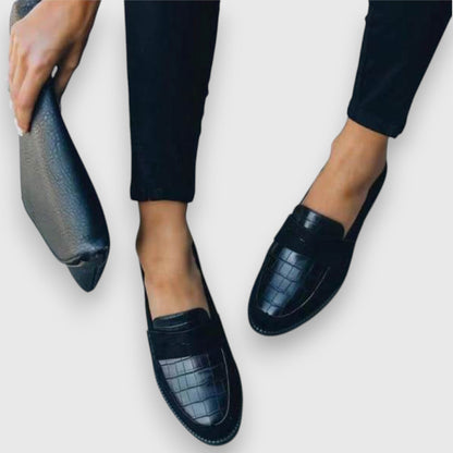 Mocassins Femme Cuir Texturé Confort Quotidien