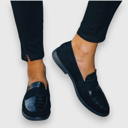 Mocassins Femme Cuir Texturé Confort Quotidien
