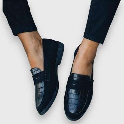 Mocassins Femme Cuir Texturé Confort Quotidien - PanierRoyale