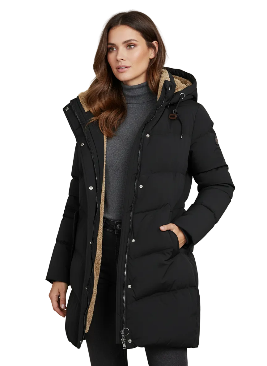 Manteau Femme Hiver Élégant Capuche Grande Taille - PanierRoyale