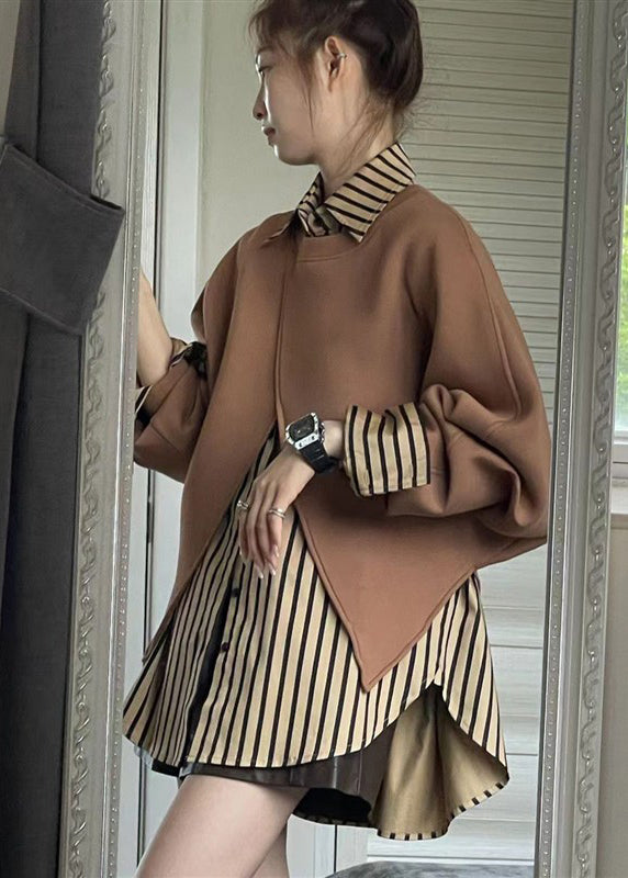 Ensemble deux pièces décontracté à rayures pour printemps - EasyApparels