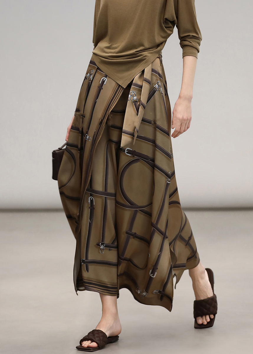 Robe mi-longue en soie élegante à lacets pour femme - EasyApparels