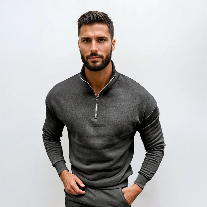 Pull Slim Demi-Zip Doux et Confortable pour Hiver - vue 6