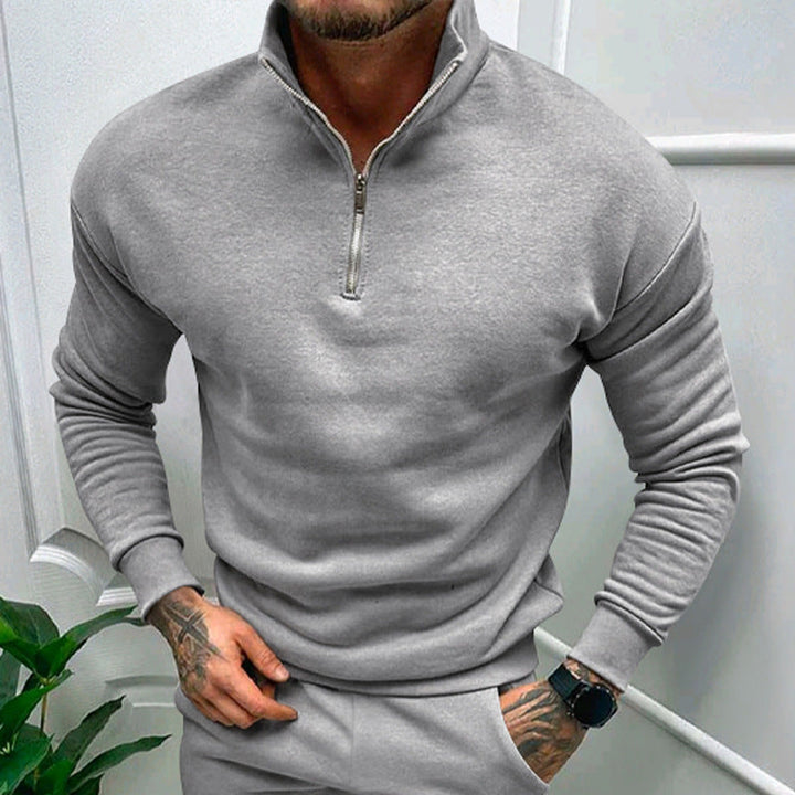 Pull Slim Demi-Zip Doux et Confortable pour Hiver - vue 7