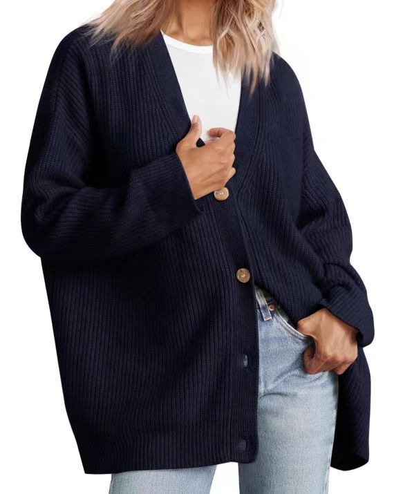 Cardigan Femme Col V Élégant et Tendance