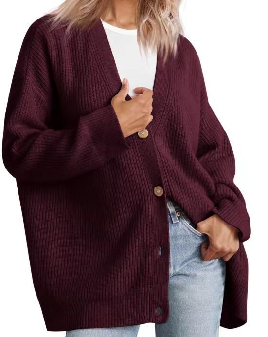 Cardigan Femme Col V Élégant et Tendance