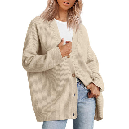 Cardigan Femme Col V Élégant et Tendance