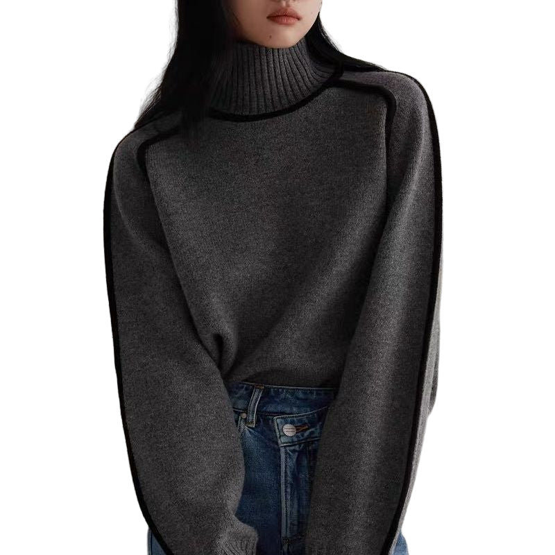 Pull Col Montant Chic et Raffiné en Laine