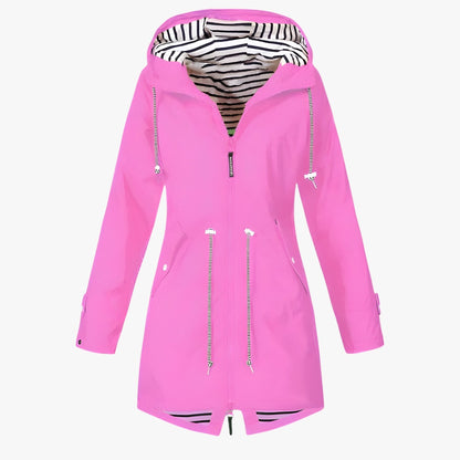 Veste imperméable femme à capuche, modèle coloré