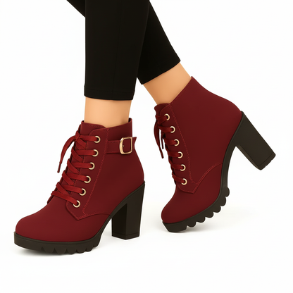 Bottines Femme Chic à Talon Haut et Boucle Or - PanierRoyale