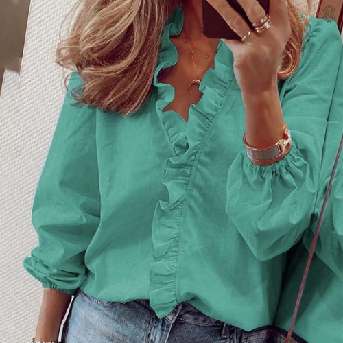 Chemisier Femme Élégant en Polyester Stretch Confortable