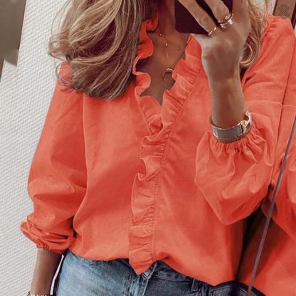 Chemisier Femme Élégant en Polyester Stretch Confortable