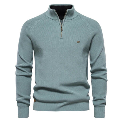 Pull Homme Printemps Col V Zip Décontracté - BerlinGlamour