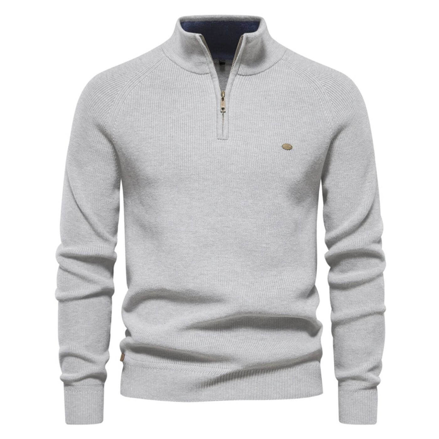 Pull Homme Printemps Col V Zip Décontracté