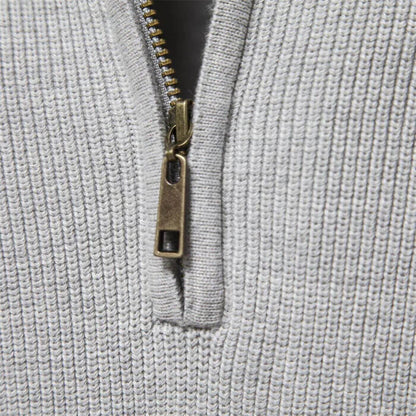 Pull Homme Printemps Col V Zip Décontracté