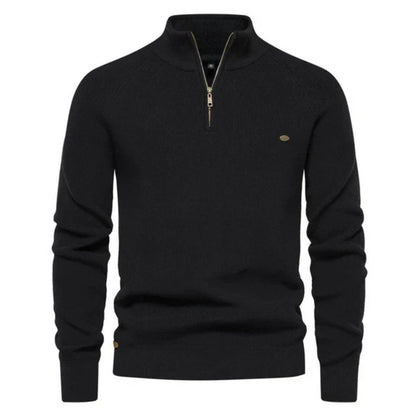 Pull Homme Printemps Col V Zip Décontracté