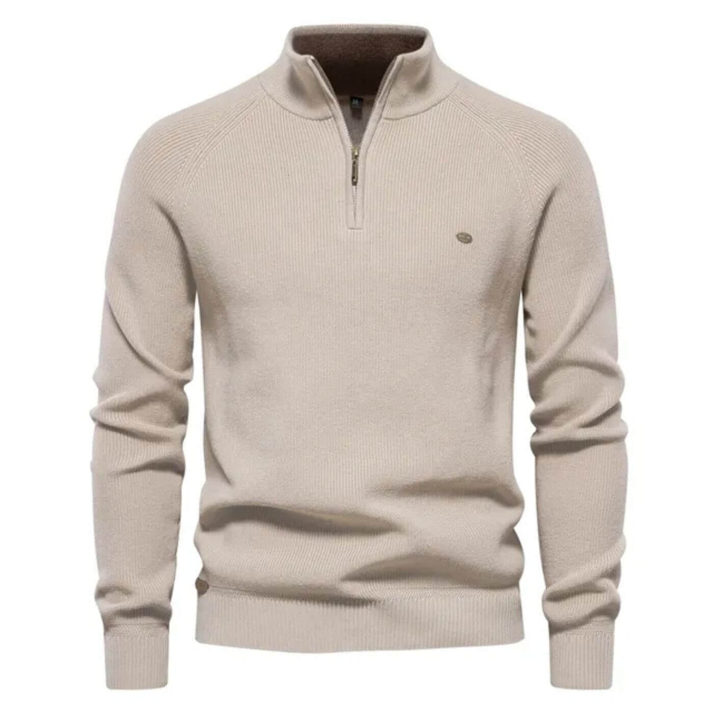 Pull Homme Printemps Col V Zip Décontracté