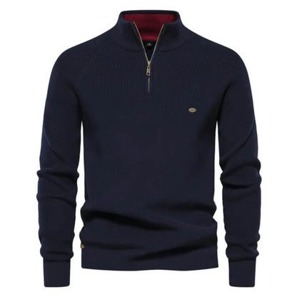 Pull Homme Printemps Col V Zip Décontracté