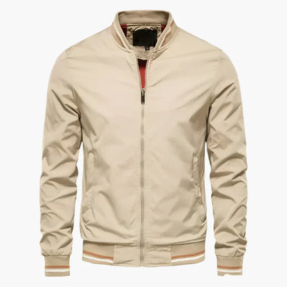 Blouson Aviateur Classique À Rayures Côtelées Pour Homme | Automne