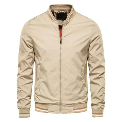 Blouson Aviateur Classique À Rayures Côtelées Pour Homme | Automne