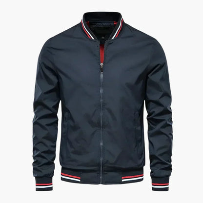 Blouson Aviateur Classique À Rayures Côtelées Pour Homme | Automne