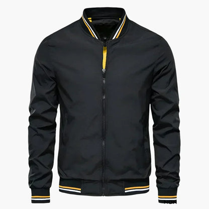 Blouson Aviateur Classique À Rayures Côtelées Pour Homme | Automne