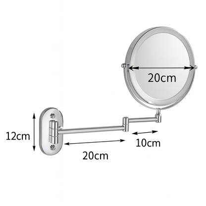 LumiReflex™ – Miroir Grossissant LED Rechargeable Salle de Bain & Maquillage