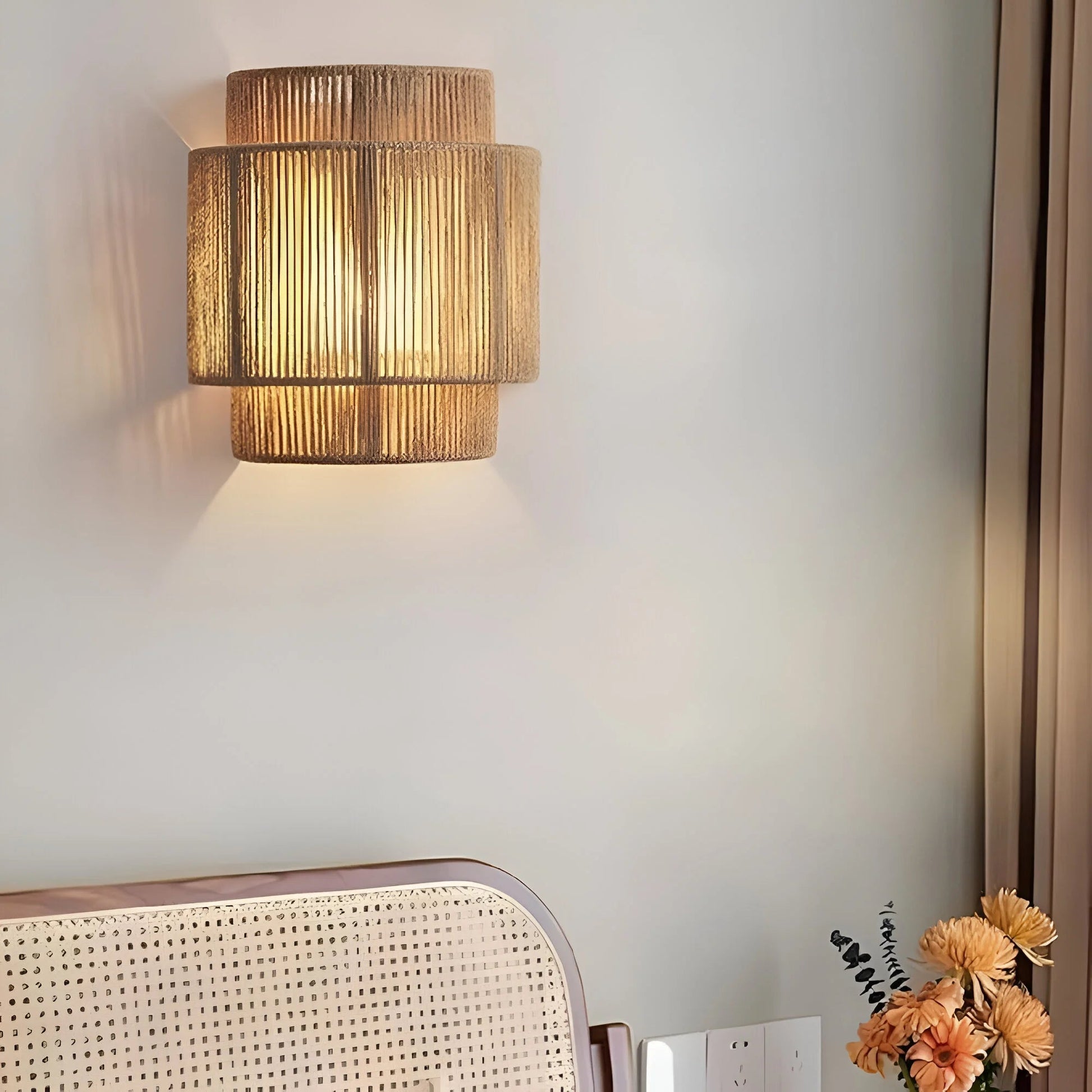 LumiRope™ – Applique Murale Design Écologique en Corde de Chanvre