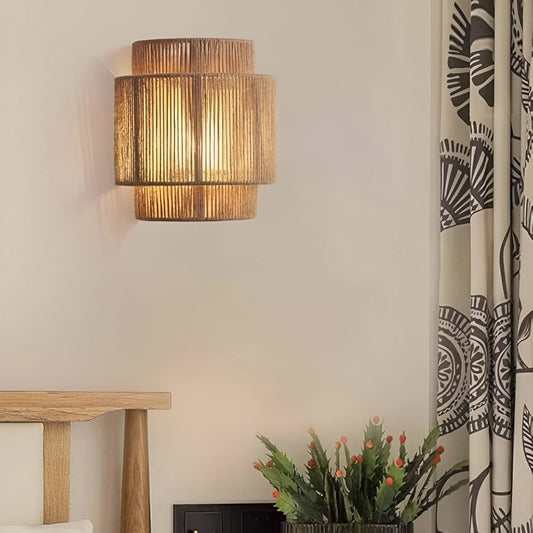 LumiRope™ – Applique Murale Design Écologique en Corde de Chanvre