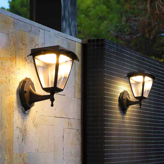 LumiSol™ – Applique Murale Extérieur Solaire Design Noir LED Économique