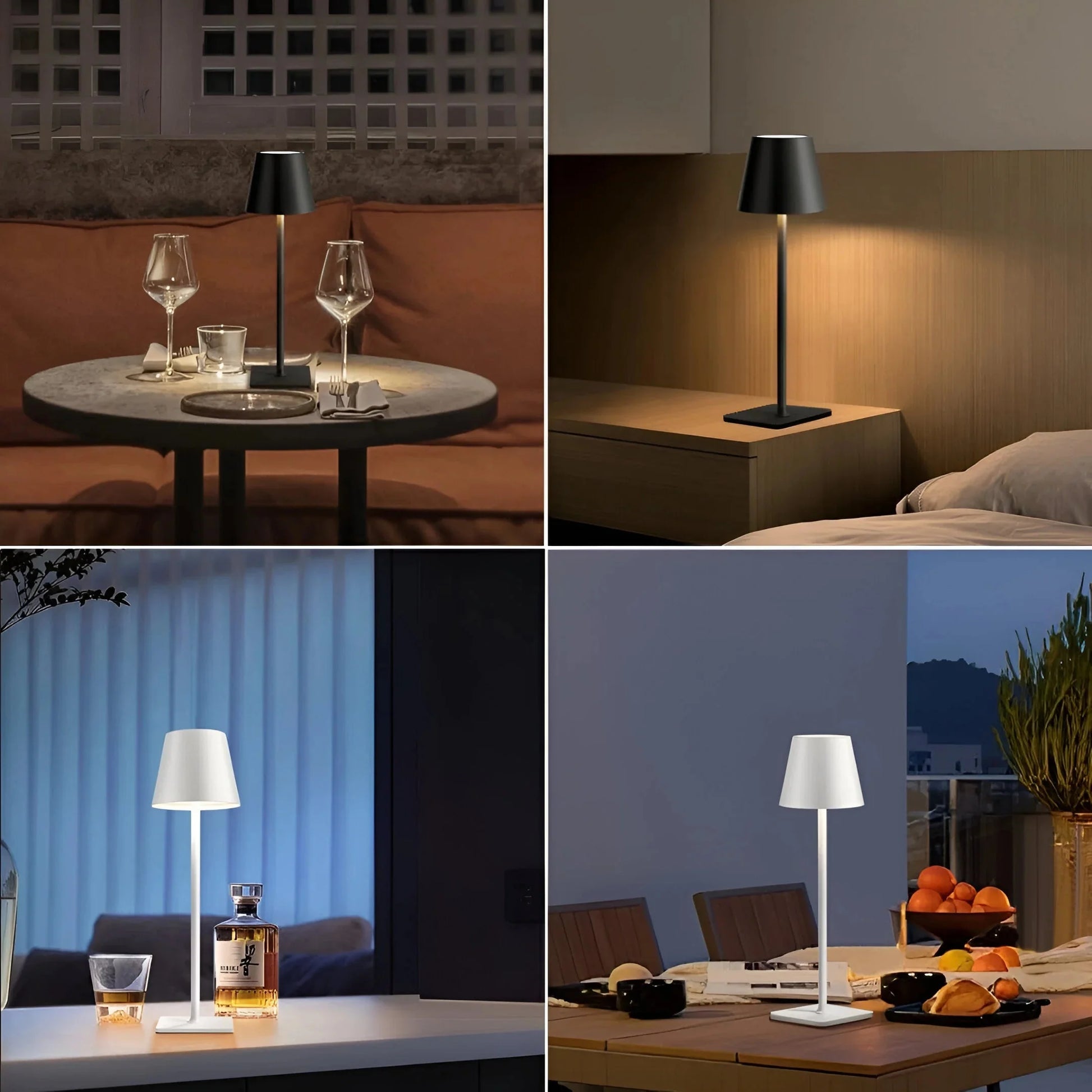 LumoGlow™ – Lampe de Table Sans Fil Rechargeable Éclairage Dimmable