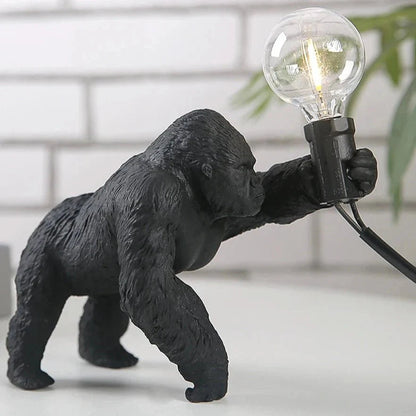 LumoGorilla™ – Lampe de Table en Résine Design Ludique Éclairage LED