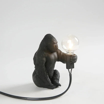 LumoGorilla™ – Lampe de Table en Résine Design Ludique Éclairage LED