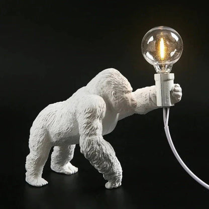 LumoGorilla™ – Lampe de Table en Résine Design Ludique Éclairage LED