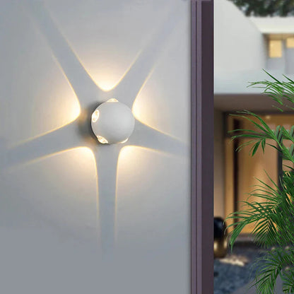 LumoSphere™ – Applique Murale LED Sphérique Étanche IP65 Design Moderne