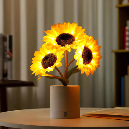 LunaraBloom™ – Applique de Table LED en Forme de Tournesol avec Éclairage Doux