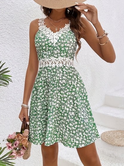 Robe Été Bohème Florale sans Manches