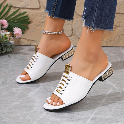 Lunessa™ – Sandale Femme Chic et Confortable à Talon Bloc Été