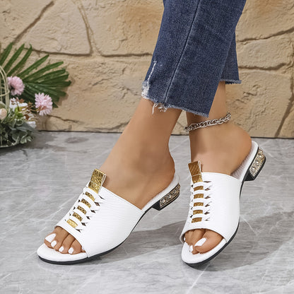 Lunessa™ – Sandale Femme Chic et Confortable à Talon Bloc Été