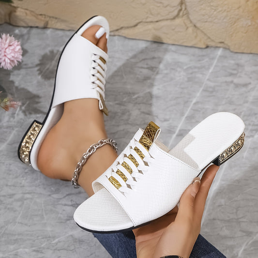 Lunessa™ – Sandale Femme Chic et Confortable à Talon Bloc Été