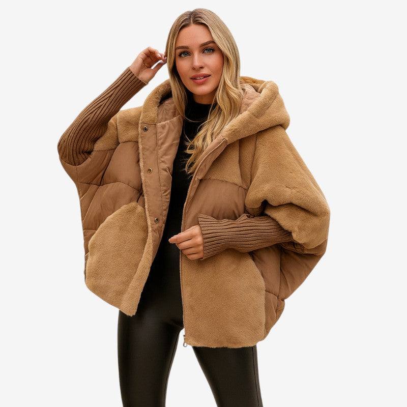 Veste D'hiver Polaire avec Capuche et Poches Réglables