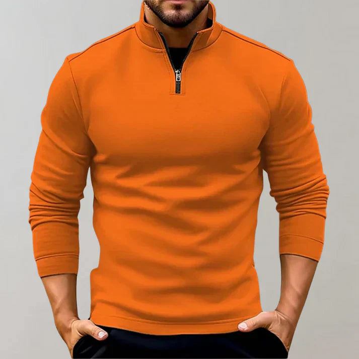 Pull Col Montant Zippé Chaud et Confortable pour Homme